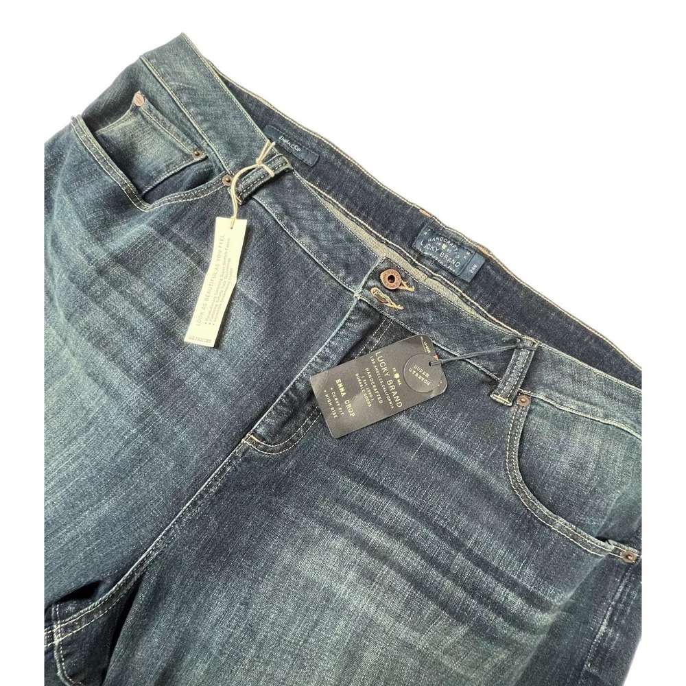 Lucky Brand Plus Size Emma Crop Denim Blue Jeans  Size 24W‎ New With Tags